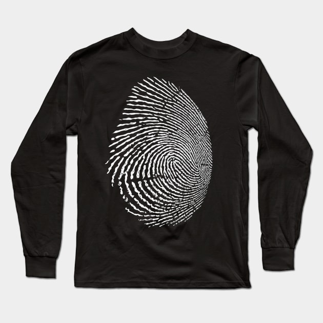 Fingerprint Long Sleeve T-Shirt by WordFandom